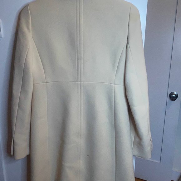 J. Crew White Wool Coat - Picture 3 of 4